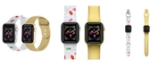 Posh Tech Men's and Women's Holiday Lights Gold-Tone Metallic 2 Piece Silicone Band for Apple Watch 42mm